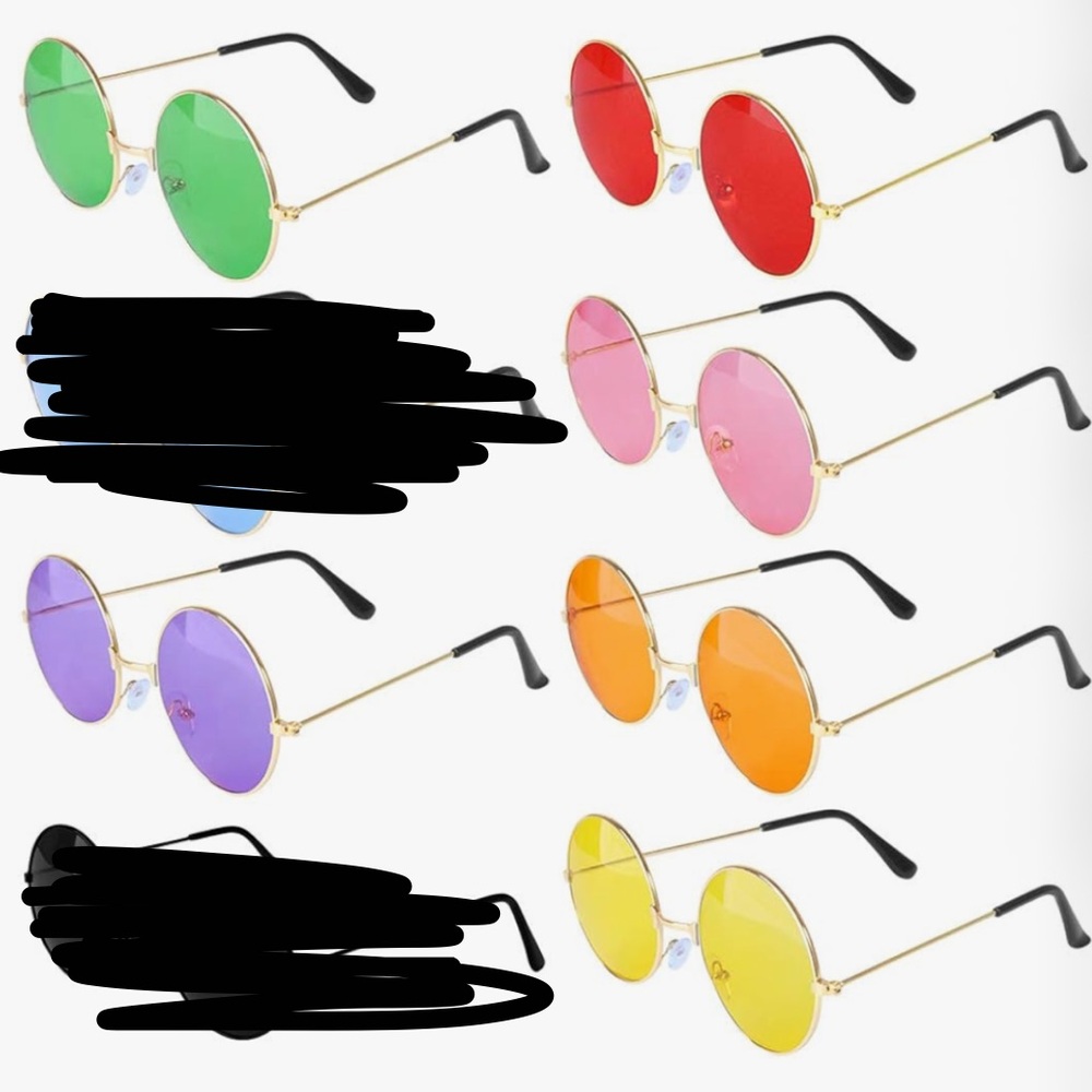 Colorful Round Sunglasses Set